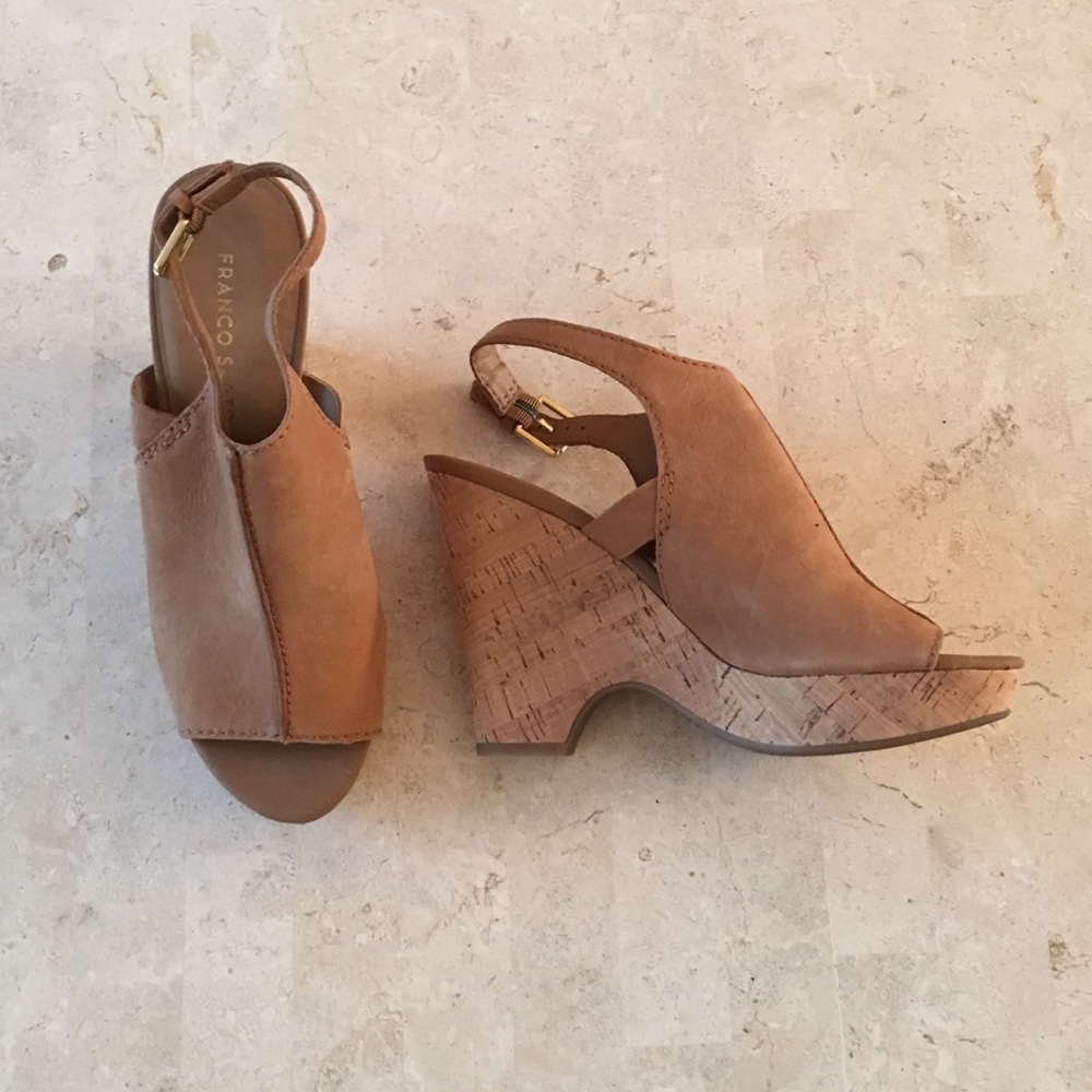 Tan and Cork Wedges
